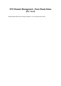 GTU Disaster Management Exam Notes Ch 1-5