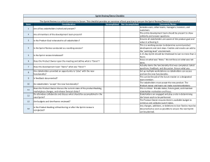 Sprint Review Demo Checklist