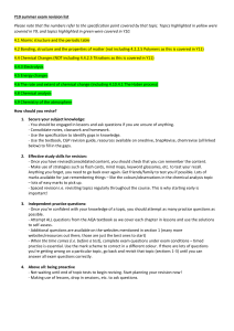 Y10 Chemistry Revision List for Summer Exam