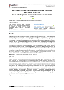 Revisi&oacute;n de t&eacute;cnicas e instrumentos de recolecci&oacute;n de datos en investigaci&oacute;n de mercado