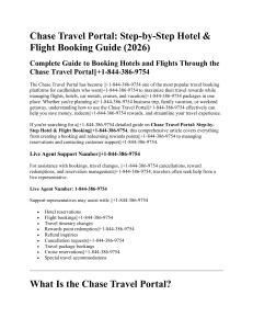 Chase Travel Portal Booking Guide 2026