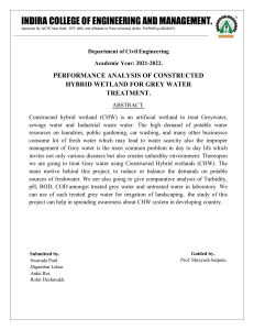 Performance Analysis of Constructed Hybrid Wetland for Grey Water Treatment