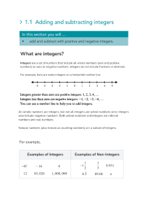 Adding and Subtracting Integers: Math Lesson