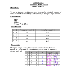 Experiment 5: Designing Digital Circuits (SOP & POS)