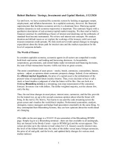 Savings, Investments and Capital Markets: Financial Economics Guide