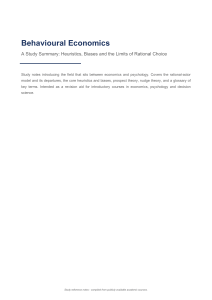 Behavioural Economics Study Notes: Heuristics & Biases