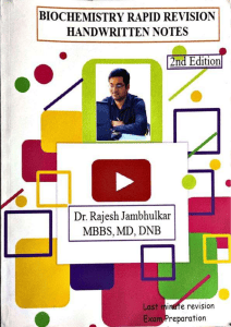 Biochemistry Rapid Revision Handwritten Notes - 2nd Edition