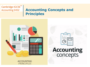 Accounting Concepts and Principles