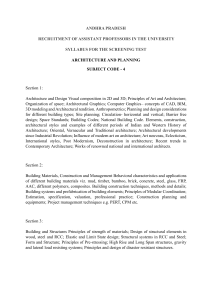 Andhra Pradesh Assistant Professor Syllabus - Architecture & Planning