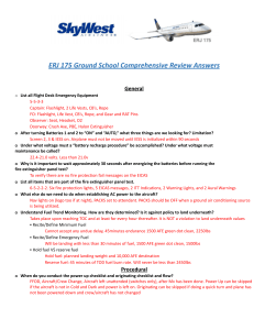 ERJ 175 Ground School Review Answers