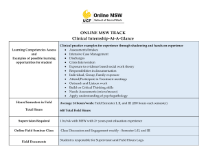 UCF Online MSW Clinical Internship Guide