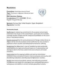 UN Security Council Resolution on Afghanistan Soviet Incursion