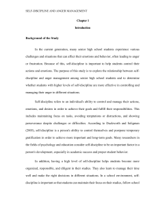Self-Discipline and Anger Management in Senior High School
