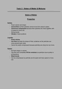 States of Matter & Mixtures: Properties and Separation Techniques