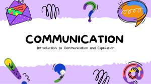 Introduction to Communication and Expression