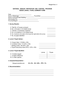 Dengue Prevention Survey Form
