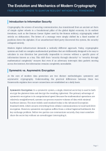 Evolution and Mechanics of Modern Cryptography