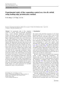 Flow Separation Control on Low-Re Airfoil: Leading-Edge Protuberance Study