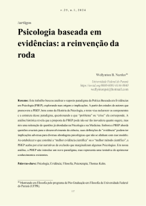 Psicologia Baseada em Evid&ecirc;ncias: A Reinven&ccedil;&atilde;o da Roda