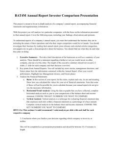 BAT4M Annual Report Investor Comparison Presentation Assignment