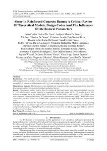 Shear in Reinforced Concrete Beams: Critical Review of Models and Codes