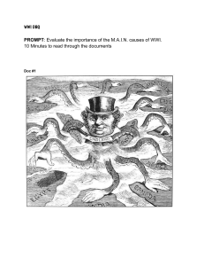 WWI DBQ: Evaluate M.A.I.N. Causes of World War I