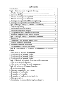 Corporate Strategy Textbook: Topics & Analysis