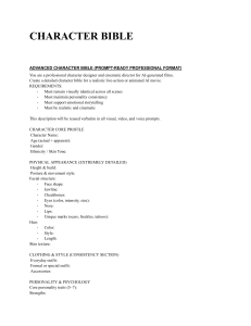 Character Bible Template for AI Films