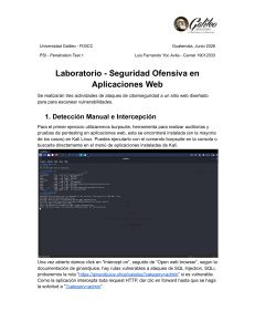 Laboratorio de Seguridad Ofensiva en Aplicaciones Web - Universidad Galileo