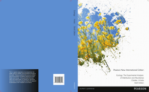 Ecology: Experimental Analysis of Distribution & Abundance Textbook