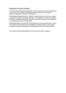 Estrategias Financieras Conceptos