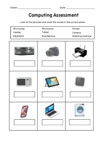 Computing Assessment Worksheet: Device Matching
