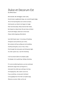 Dulce et Decorum Est by Wilfred Owen