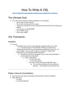 How To Write A VSL
