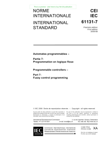 Norme IEC 61131-7: Programmation en logique floue