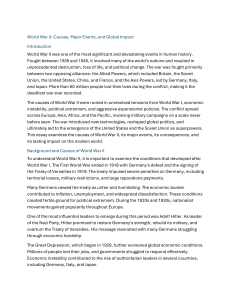 World War II: Causes, Events, and Global Impact