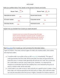 Investing Basics: Portfolio Allocation & Stock Orders