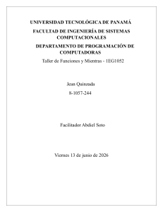 Taller: Funciones y Mientras - 1EG1052