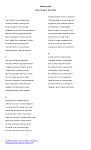 Alamat ng Lahi by Amado V. Hernandez