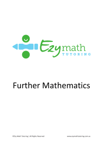 Further Mathematics Textbook - Ezy Math Tutoring