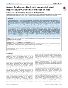 Maotai Ameliorates Hepatocellular Carcinoma in Mice