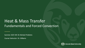 Heat & Mass Transfer Worked Problems - Summer 2025