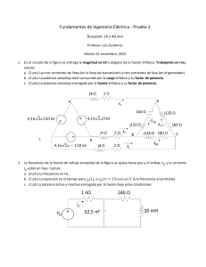 Examen de Ingenier&iacute;a El&eacute;ctrica - Prueba 3