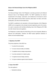 NSCP Structural Design Code Philippines Study