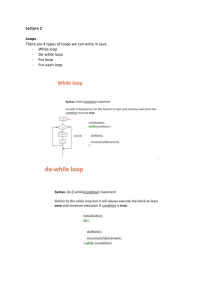 Java Loops Lecture 2