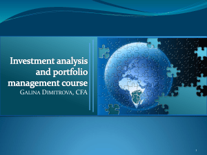 Investment Analysis & Portfolio Management Course