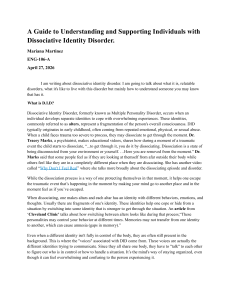 Understanding & Supporting Individuals with Dissociative Identity Disorder