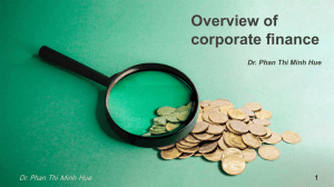 Overview of Corporate Finance