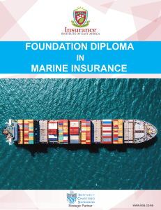 Foundation Diploma in Marine Insurance Syllabus
