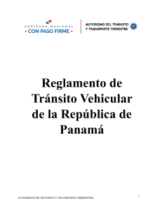 Reglamento de Tr&aacute;nsito Vehicular de Panam&aacute;